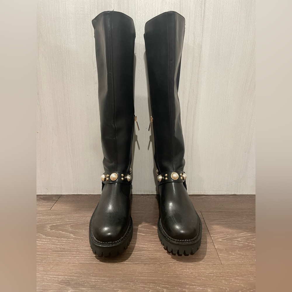 Karl Lagerfeld Paris Renley Riding Boots - Picture 1 of 14